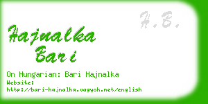 hajnalka bari business card